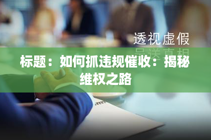 标题：如何抓违规催收：揭秘维权之路