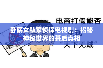 卧底女私家侦探电视剧：揭秘神秘世界的幕后真相