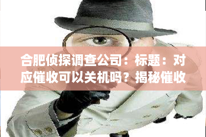 合肥侦探调查公司：标题：对应催收可以关机吗？揭秘催收与隐私保护的边界
