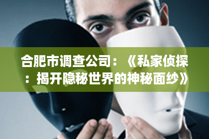 合肥市调查公司：《私家侦探：揭开隐秘世界的神秘面纱》