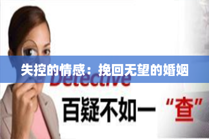 失控的情感：挽回无望的婚姻