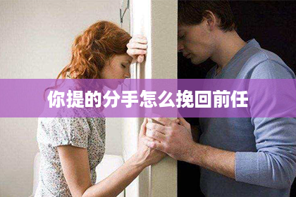 你提的分手怎么挽回前任