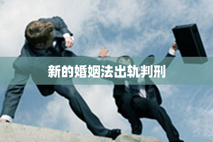 新的婚姻法出轨判刑