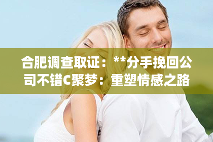 合肥调查取证：**分手挽回公司不错C聚梦：重塑情感之路的专业助力**